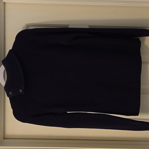 Ralph Lauren Deep Purple Snap Neck Sweater - Picture 3 of 6